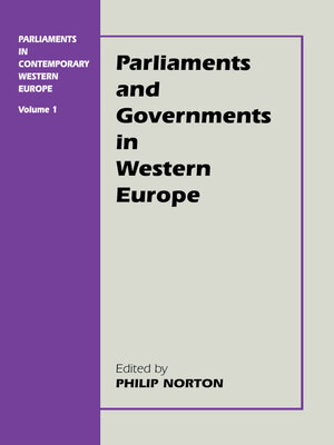 cover image of Parliaments in Contemporary Western Europe
